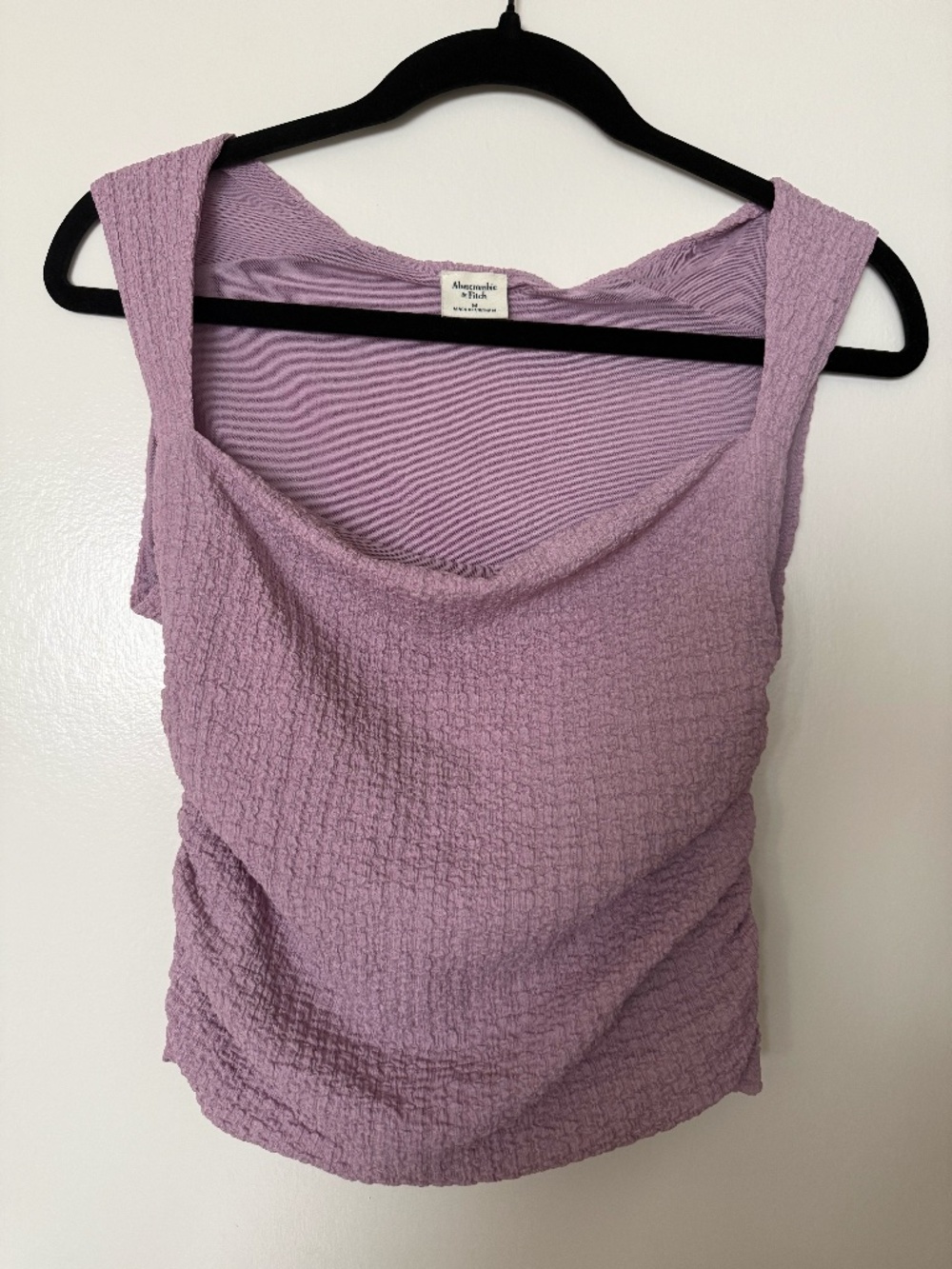 Abercrombie & Fitch Ava Bubble Knit Top - Lavender (Size Medium)